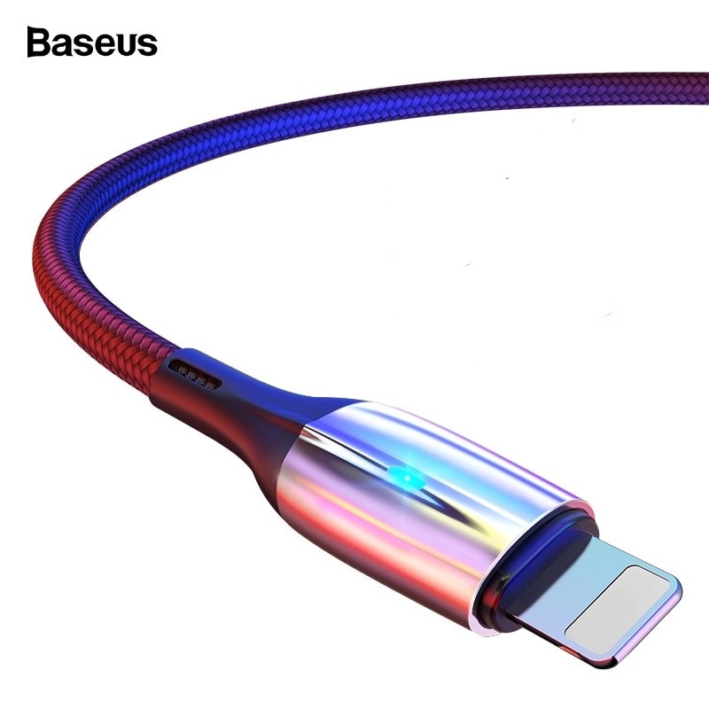 Cáp Sạc Nhanh Baseus Horizontal Data Cable - Dùng Cho iPhone iPad - Trang Bị Đèn Led - Công Nghệ Chống Đứt Gãy SR - Hàng Chính Hãng