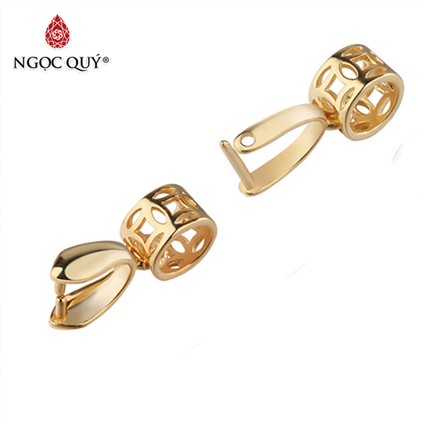 Combo 2 cái charm bạc khoen kim tiền móc mặt dây chuyền - Ngọc Quý Gemstones