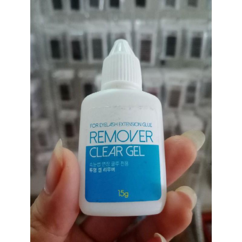 Gel tháo mi xanh remover clear gel