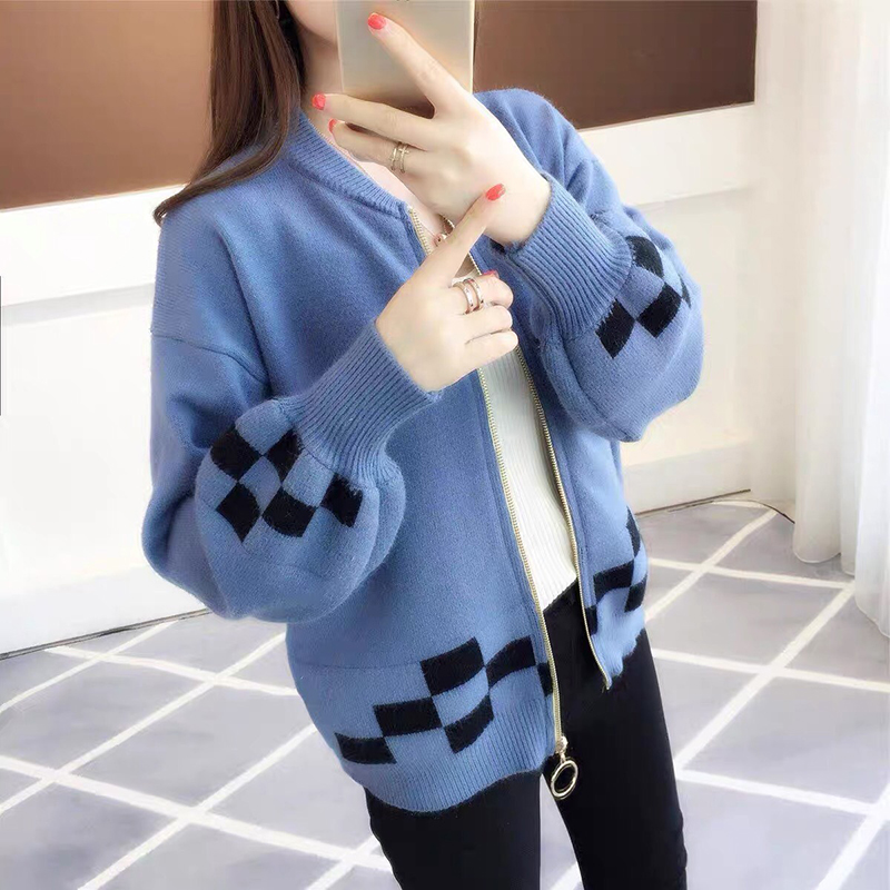 Áo cardigan len nữ dáng ngắn phong cách Hàn Quốc khóa kéo, chất len mềm mại S0091