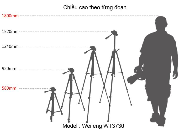 CHÂN MÁY ẢNH WEIFENG WT3730 - HÀNG NHẬP KHẨU