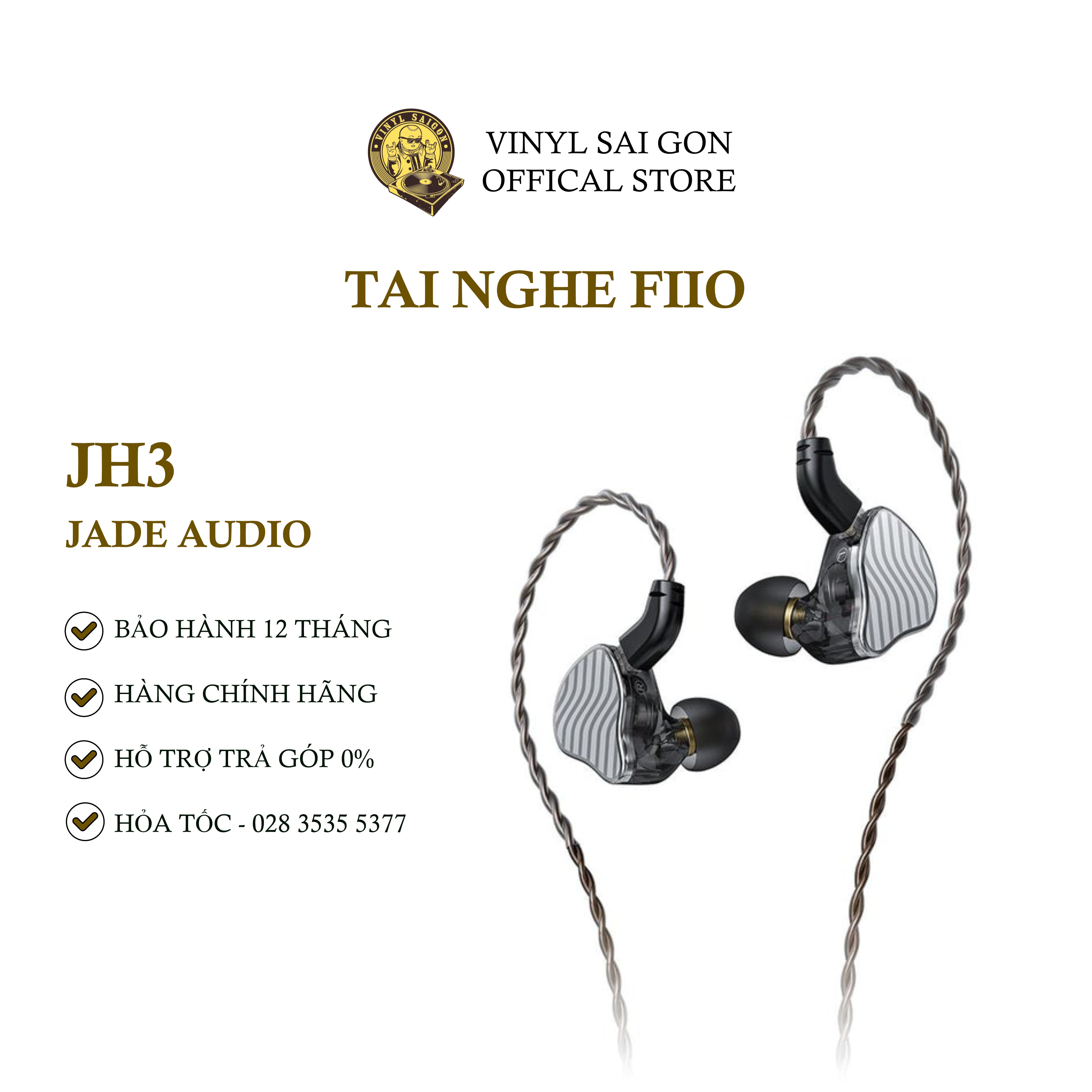 Tai Nghe Nhét Tai Có Dây FiiO Jade Audio JH3 - Hàng Nhập Khẩu