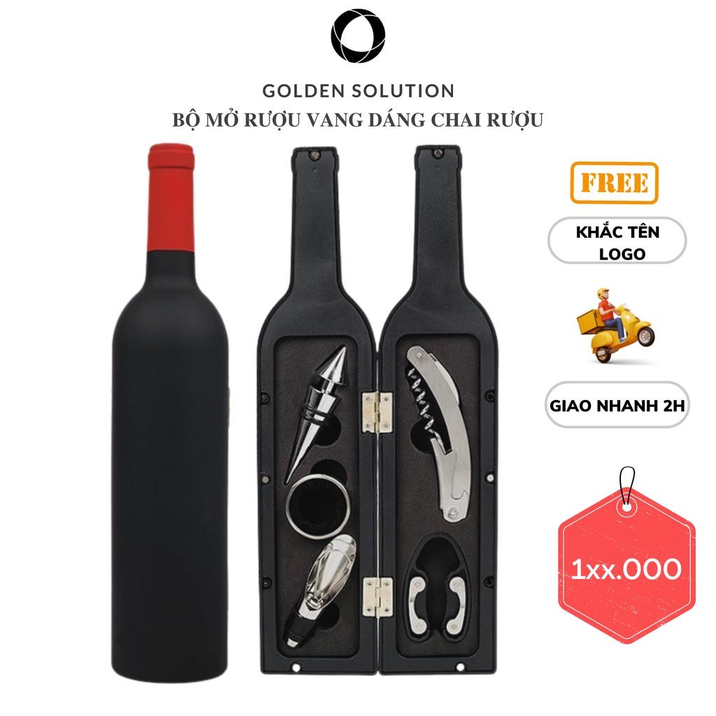 Bộ Dụng Cụ Khui Rượu Vang, Bộ Mở Rượu Vang Dáng Chai Vang Cao Cấp GDSSKĐT001B00