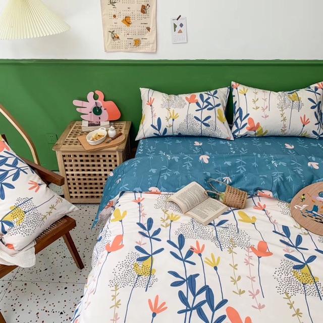 Set Cotton Living Hàng Nhập Khẩu Cao Cấp 100% cotton Lá Me Xanh Trong BST Hello Summer 2020