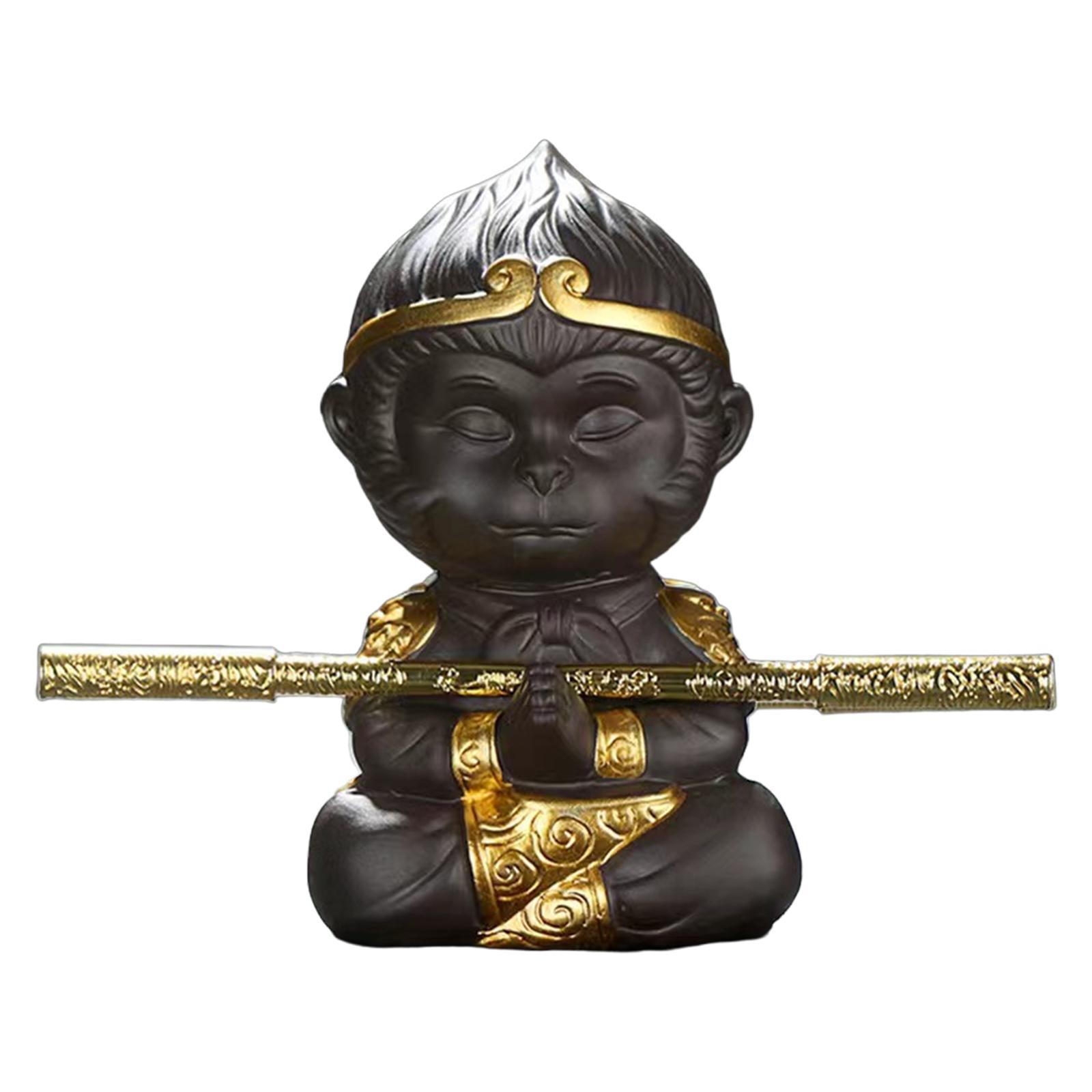 Figurine  Statue Tea Pet Sculpture Mini Tea Pet Ornament for Office Home Table Centerpiece Decoration Tea Lovers Gift