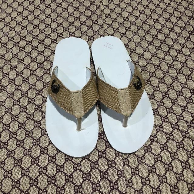 Dép quai kẹp nam nữ sandal đồng nai đế trắng quai kẹp bố màu bò size từ 35 nữ đến 43 nam