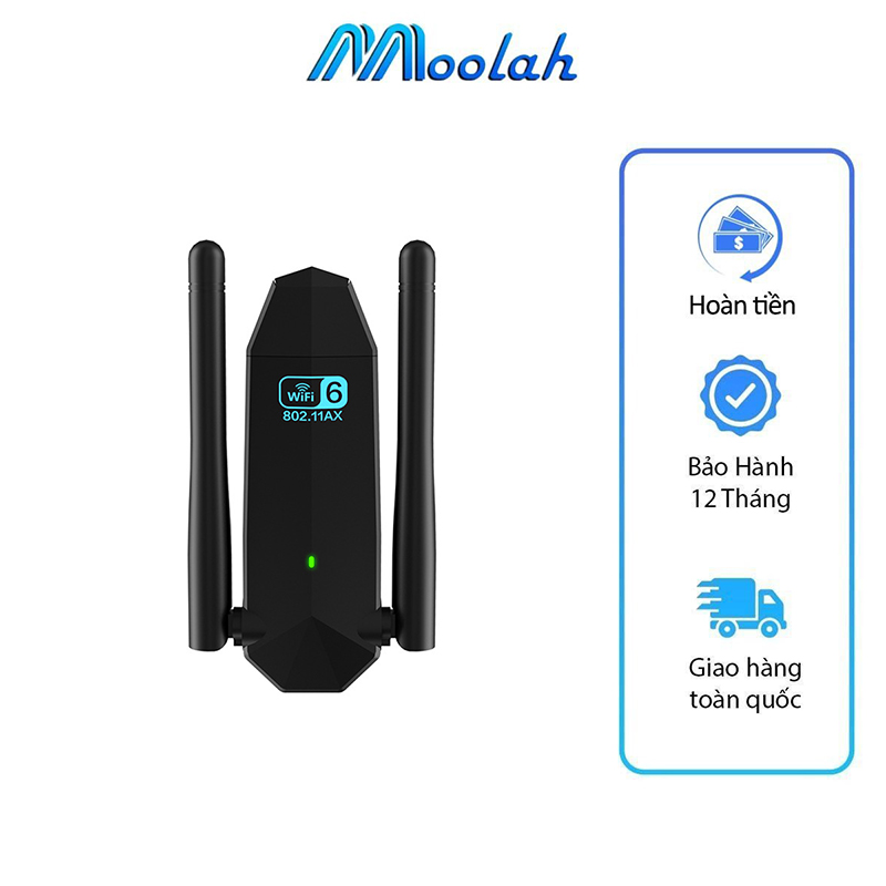 USB Wifi Cho PC 2 Râu Không Dây Băng Tần Kép 5Ghz 2.4Ghz 1300Mbps Bộ Thu Sóng Wifi Chuẩn Wifi5 Kiêm Card Wifi 802.11 AC B G N Điều Chỉnh Linh Hoạt 360 Độ Cổng USB 3.0 Tiện Lợi