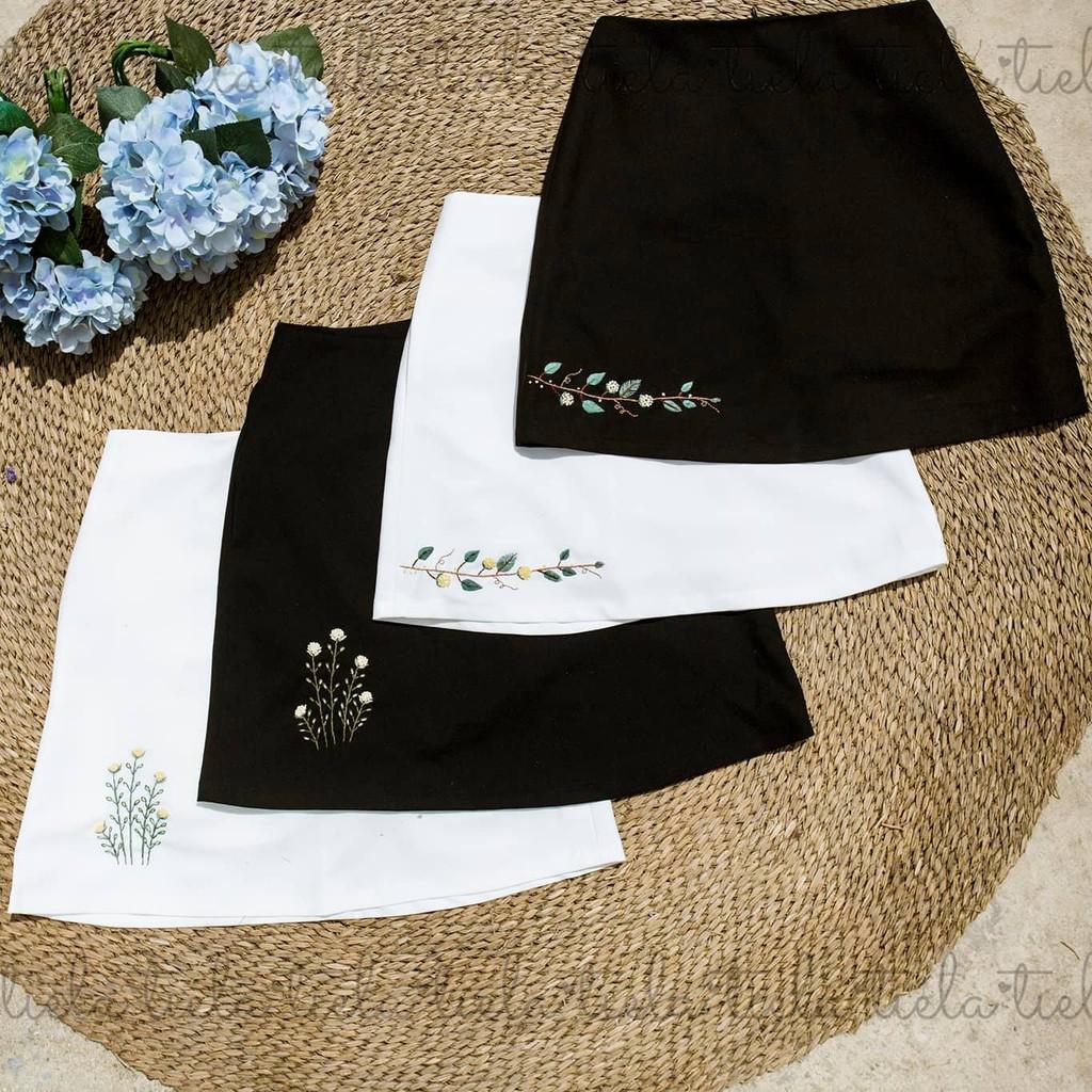 TIELA Chân váy thêu hoa cẩm tú cầu - Cẩm tú cầu skirt