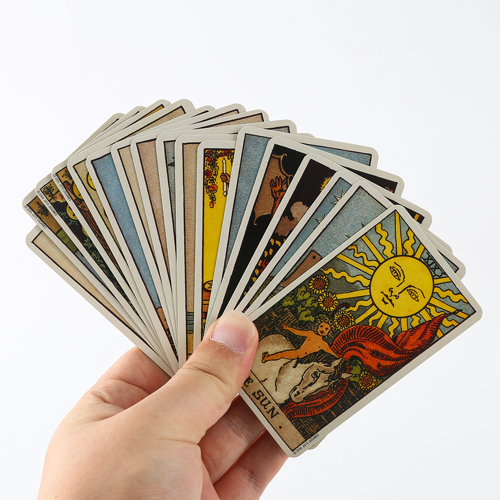 [Mạ Cạnh] Bộ Bài Tarot Waite Smith Hộp Thiếc 78 Lá 98x58 Mm Tặng Đá Thanh Tẩy