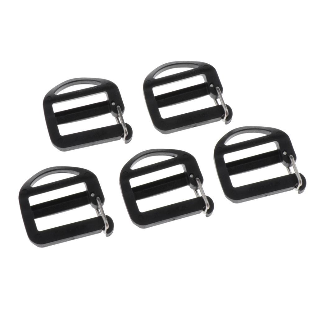 3-4pack 5 Pieces Plastic Webbing Buckle for 20mm Strap Outdoor Backpack