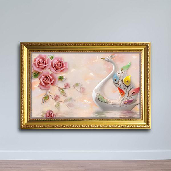 Tranh Chim Và Hoa Phong Cách 3D W665