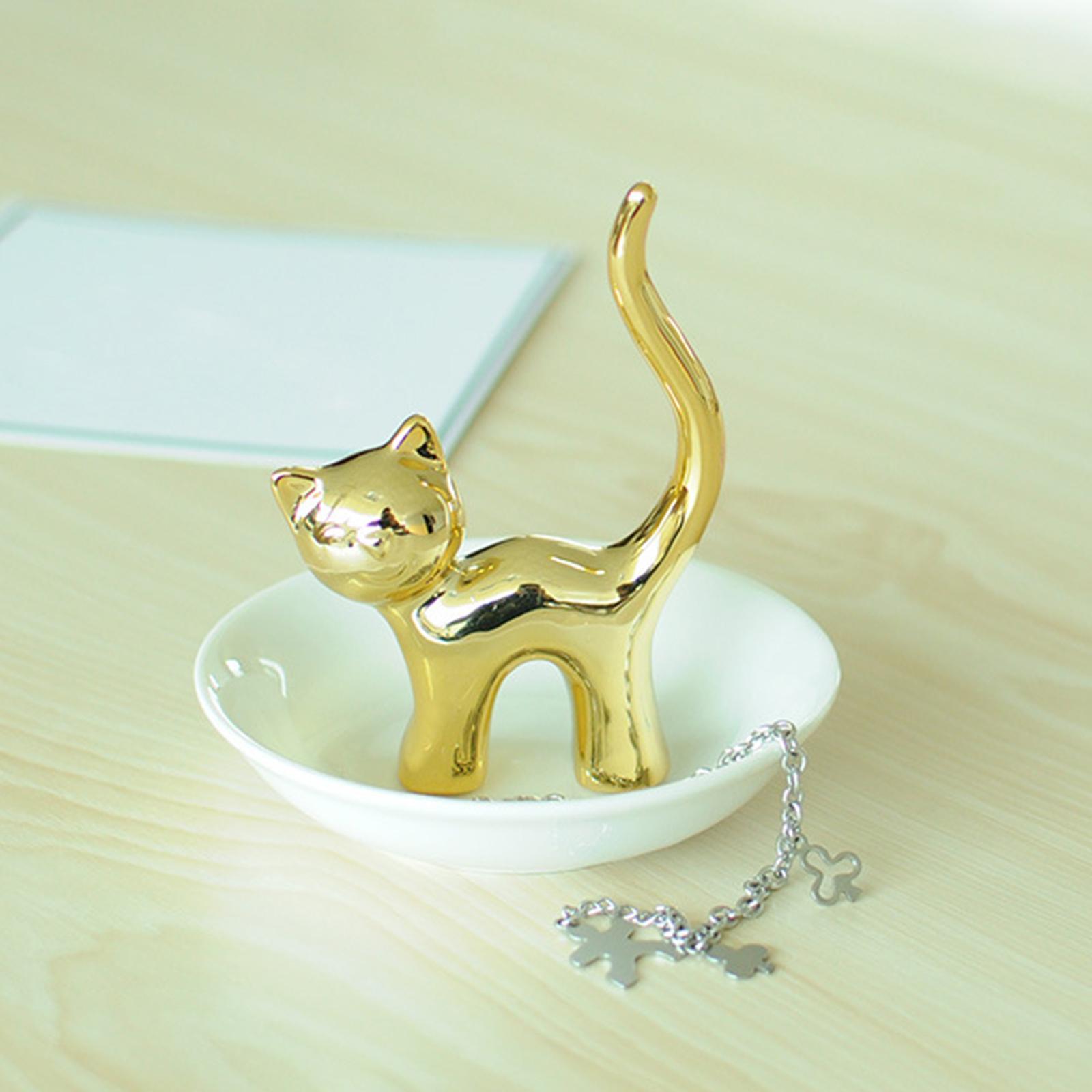 Cat Holder Sculpture Organizer Collectible for Office Home Ornament