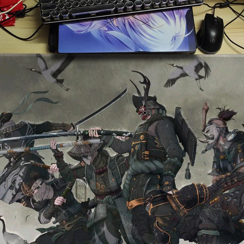 Tấm Lót Chuột Và Bàn Phím Cỡ Lớn Họa Tiết samurai Độc Đáo