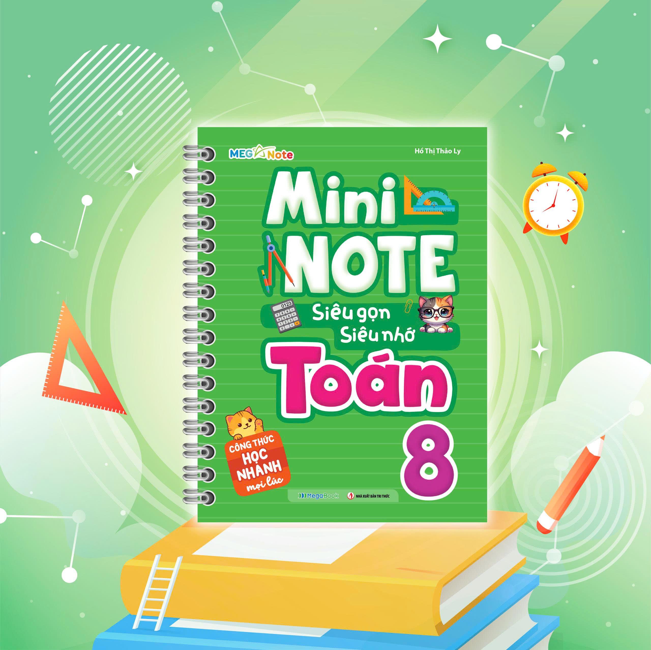 Sách - Mini Note - Siêu Gọn, Siêu Nhớ Toán 8
