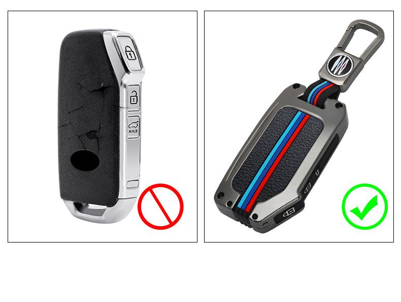 Ốp bảo vệ chìa khóa xe KIA 4 nút bằng hợp kim cao cấp sang trọng PKXH-182