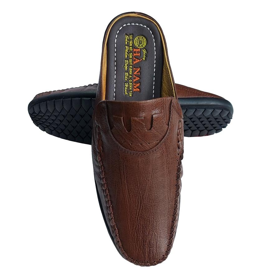 Dép Bít Mũi Nam HÀ NAM Da Bò Thật Cao Cấp GSB2064