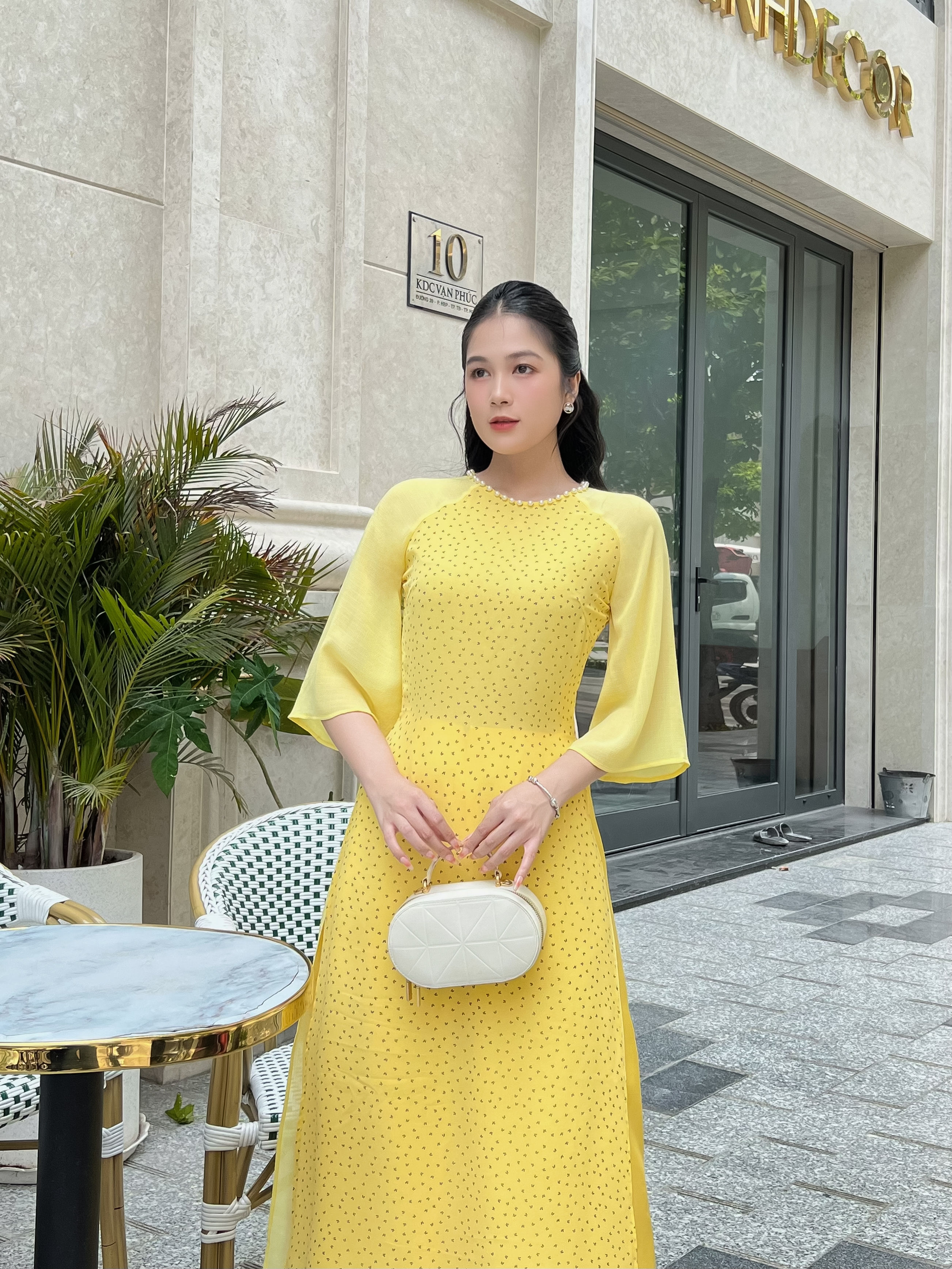 [HCM] Áo dài vol 4 tà cổ kết ngọc dễ thương AD046 - KHANH LINH STYLE