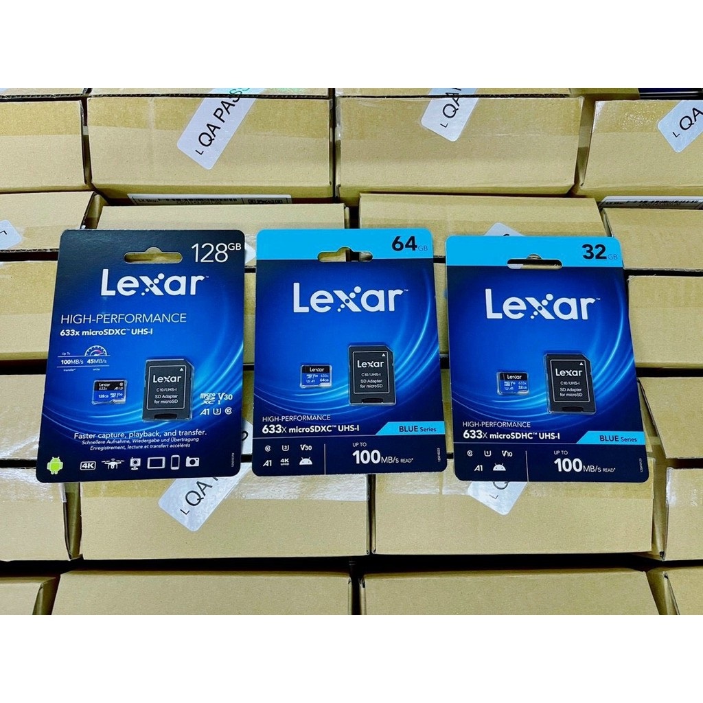 Thẻ Nhớ 64G Lexar Micro SDXC Tốc Độ 100Mb/s Kèm Adapter - Hàng Chính Hãng