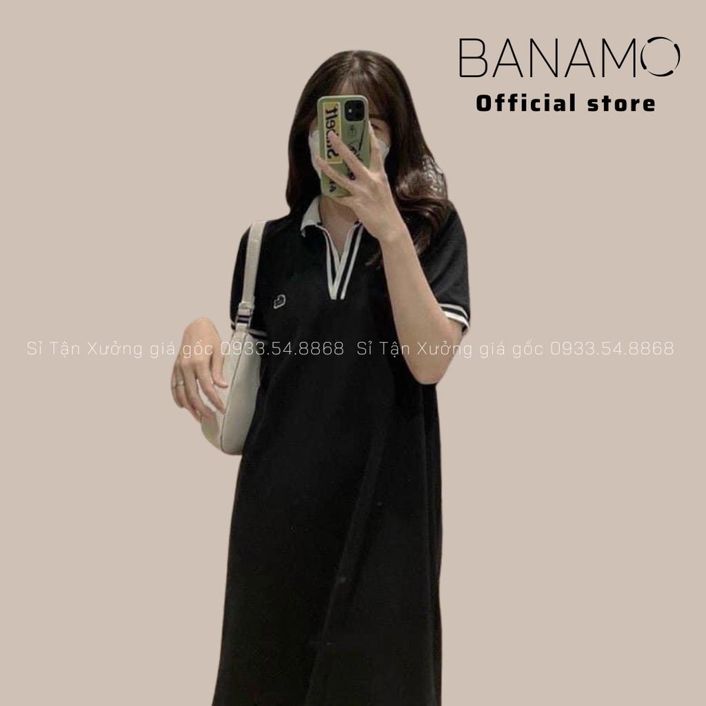 Váy suông nữ thể thao siêu đẹp thời trang Banamo Fashion váy suông màu đen 5914
