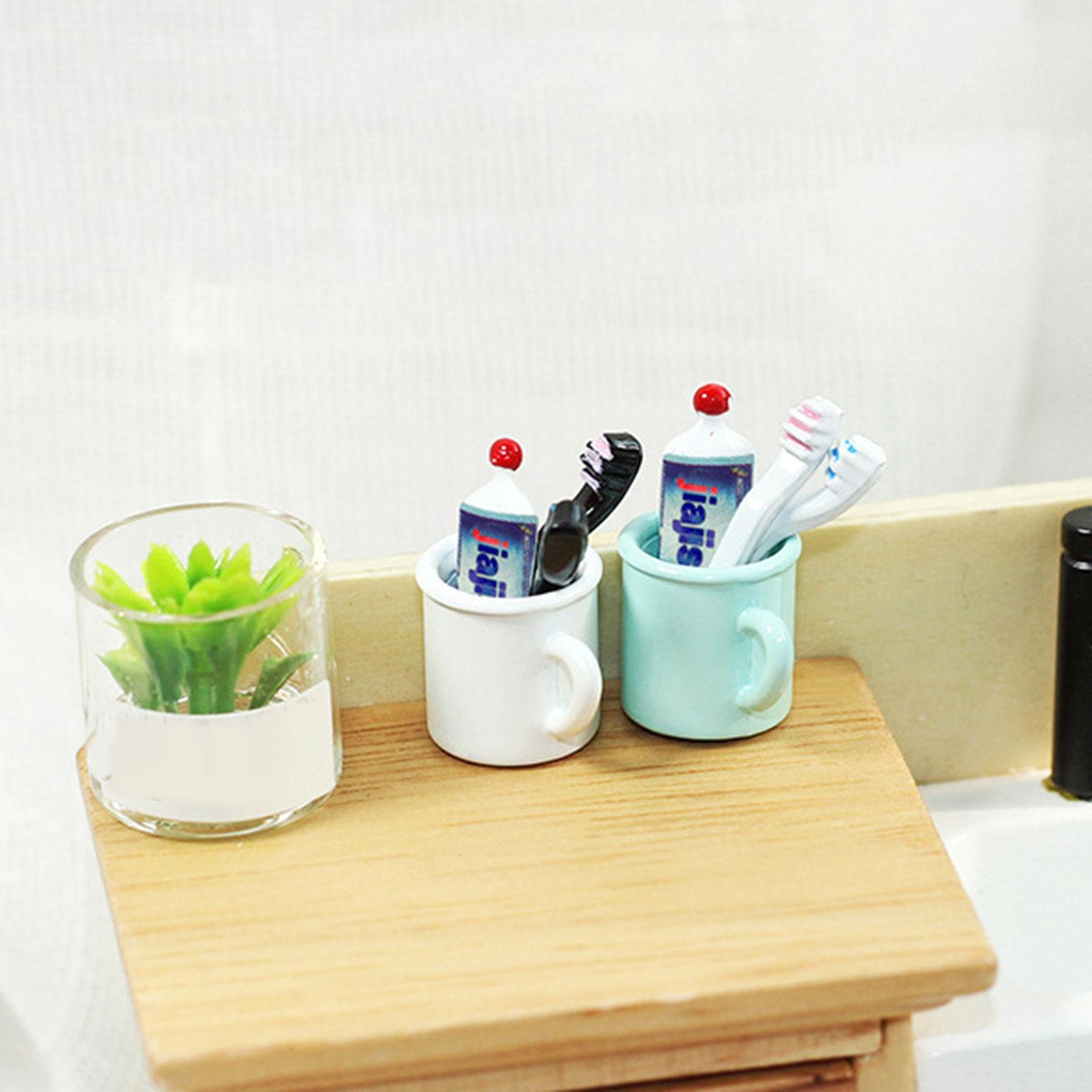 Miniature Dollhouse Bathroom Accessories DIY Scene Model for Decor