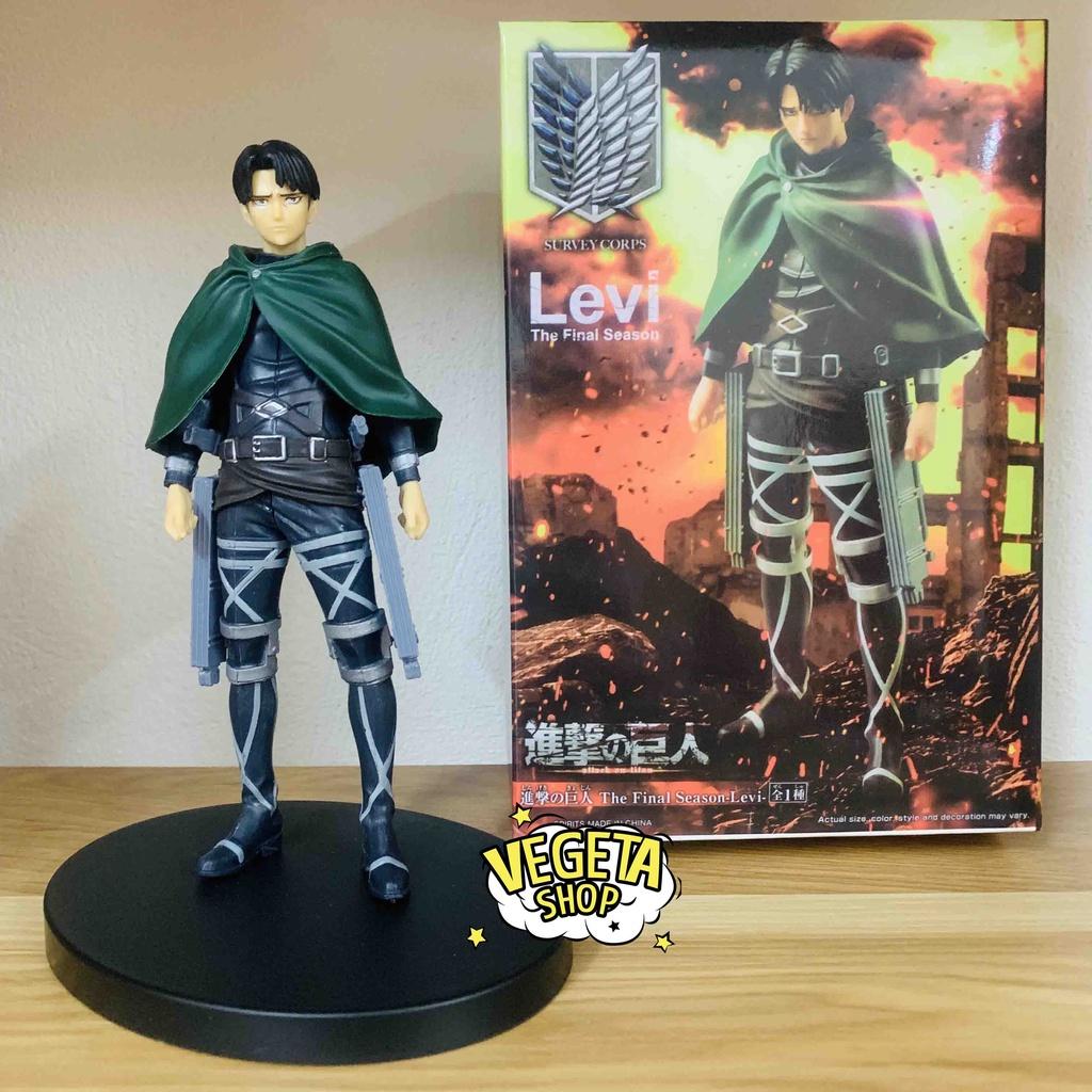 Mô hình Attack On Titan - Levi Ackerman - Đội trưởng Levi thuộc Trinh sát binh đoàn - Fullbox 16cm - Đại chiến titan