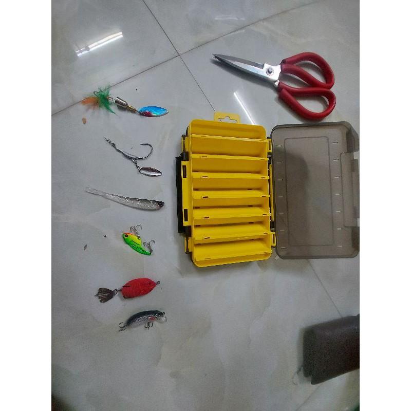 Hộp mồi câu lure, hunter v4, cc50,spinler, lưỡi mồi mềm, fishen