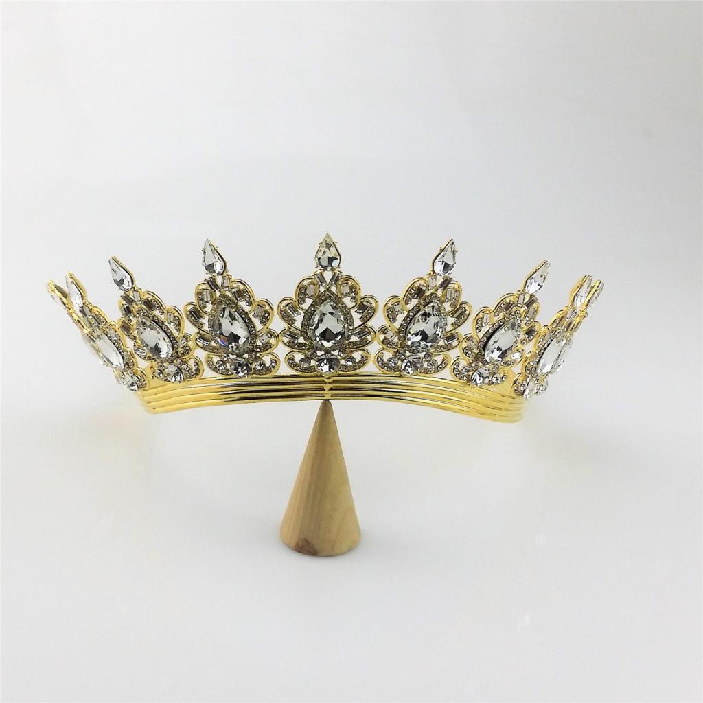 Bridal Rhinestone Crystal Hair Tiara Wedding Crown Veil Headband Headpiece