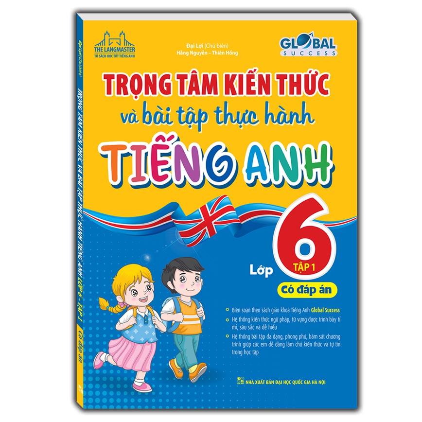 Sách - Trọng tâm kiến thức và bài tập thực hành tiếng anh lớp 6 tập 1+2