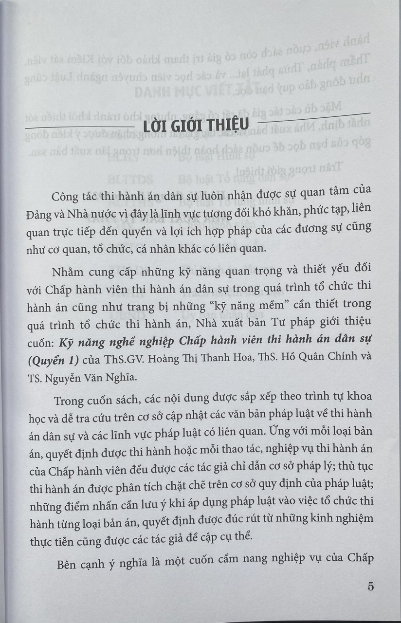 Kỹ năng nghề nghiệp Chấp hành viên Thi hành án Dân sự