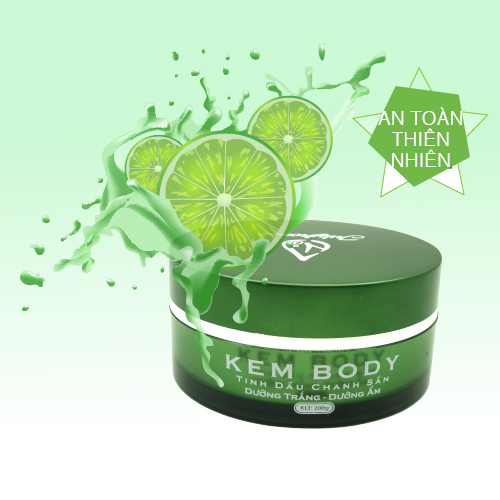 Kem body tinh dầu Chanh Sần 200g JULYHOUSE công dụng dưỡng trắng và dưỡng ẩm da cơ thể hiệu quả, không bết dính đem lại làn da sáng mịn mềm mại hàng công ty chính hãng xuất xứ Việt Nam