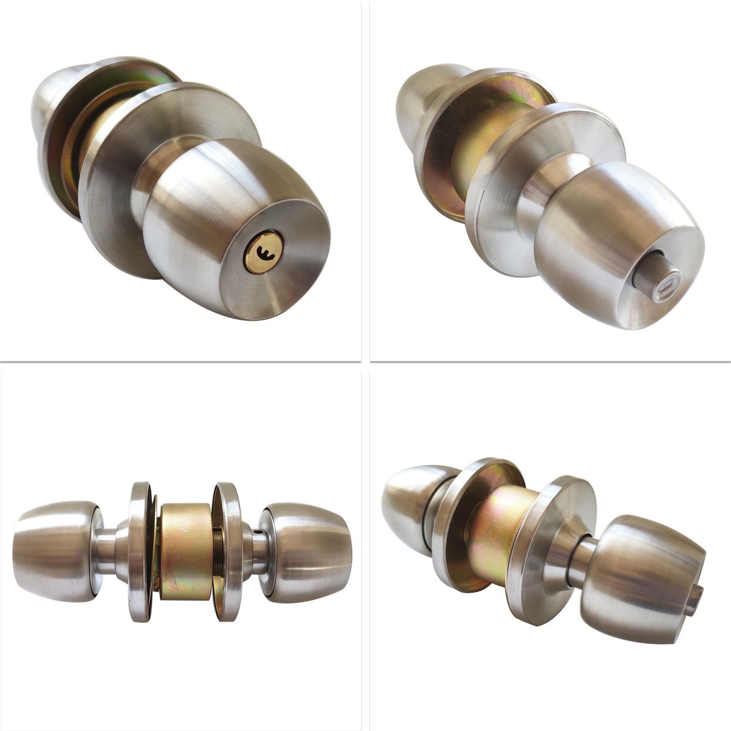 Bộ khóa tay nắm cửa với 3 chìa khóa Kiểu bóng tròn