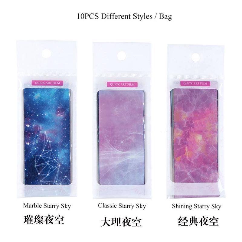 Set 10 tấm giấy foil dán móng tay nghệ thuật sành điệu