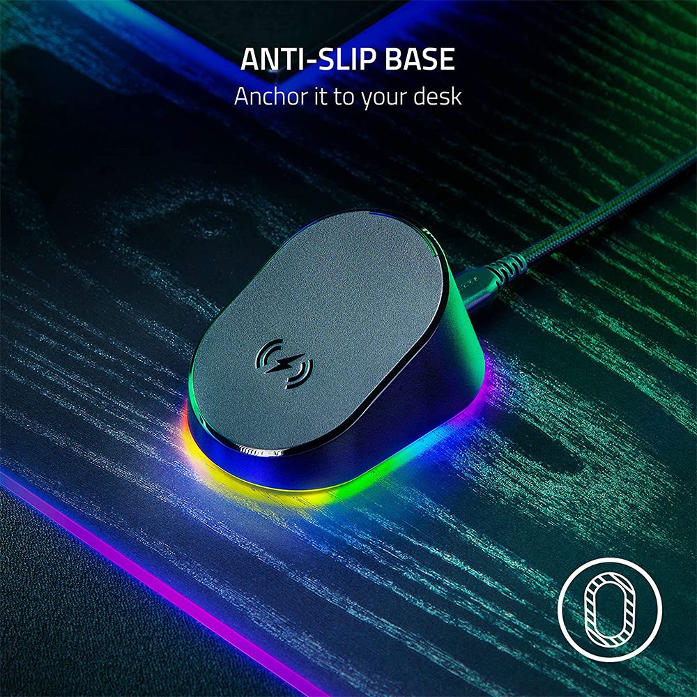 Bộ sản phẩm đế sạc Razer Mouse Dock Pro-Razer Wireless Charging Puck Bundle_Mới, hàng chính hãng