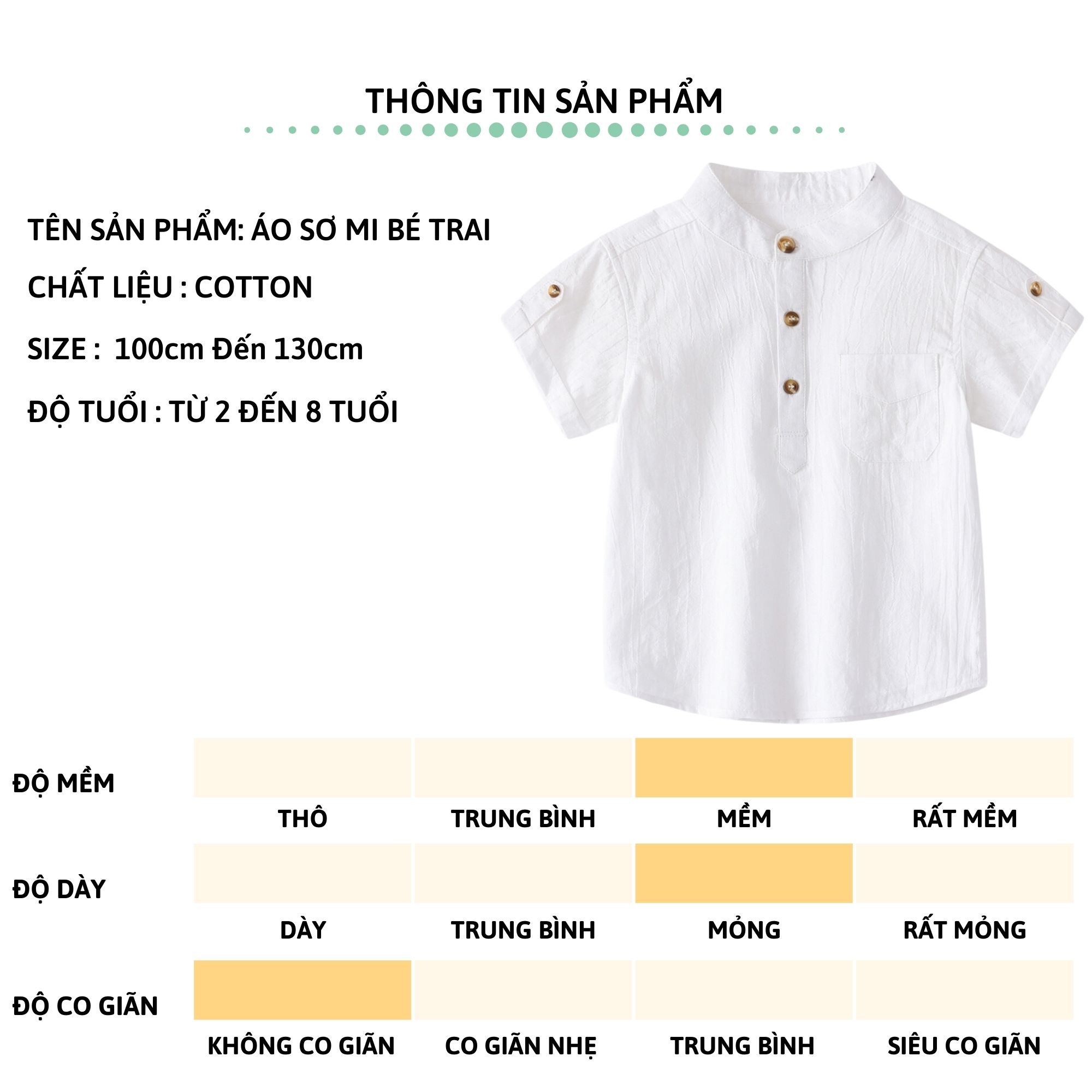 Áo sơ mi bé trai ngắn tay 27Kids WELLKIDS áo cổ bẻ vải mềm đi học nam cho trẻ từ 2-8 tuổi BSSH2