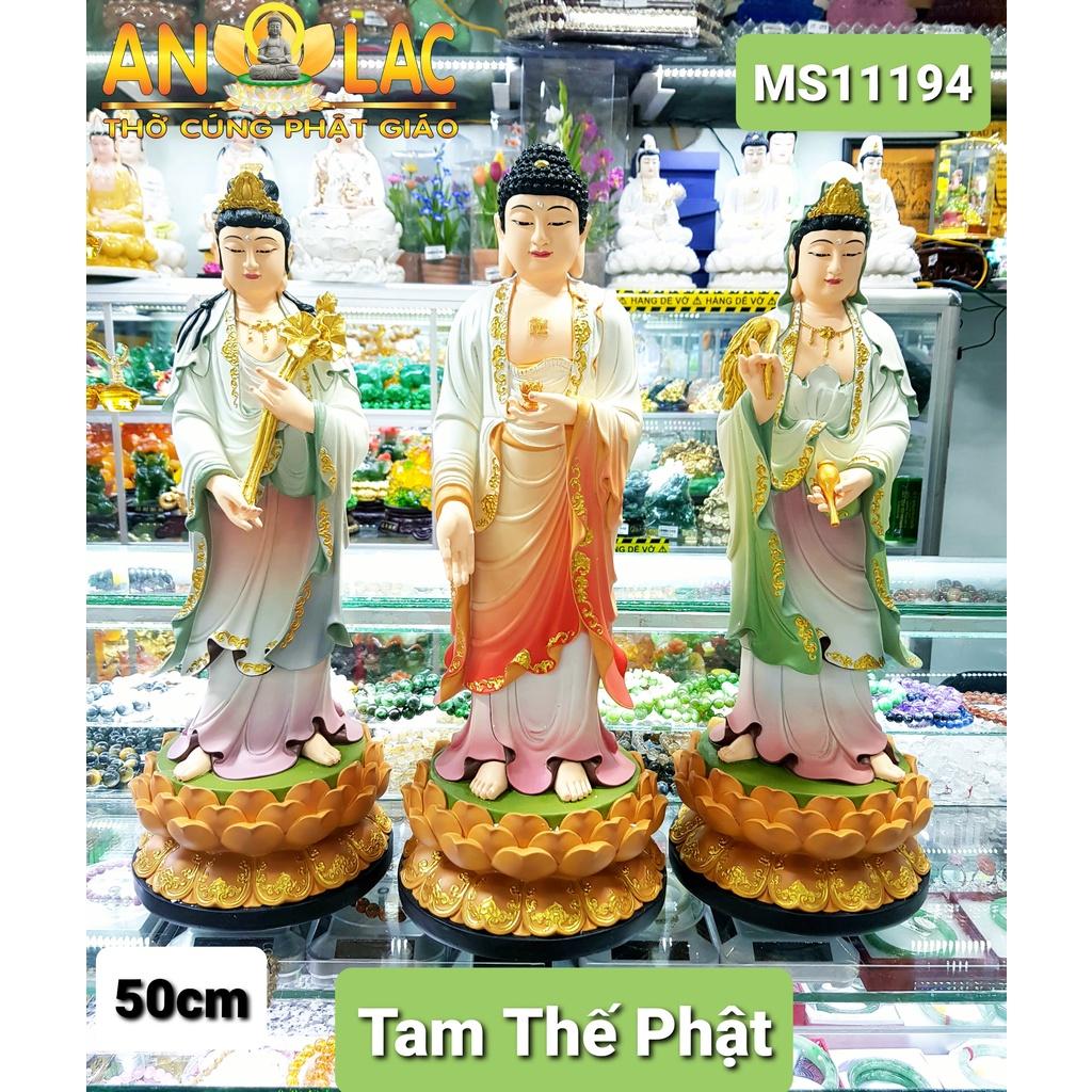 Tam Thánh Phật 50cm Màu T1 Poly