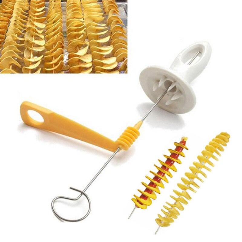 1Set Spiral Potato Cutter Cucumber Slicer Kitchen Accessories Vegetable Spiralizer Spiral Potato Cutter Slicer Kitchen Gadgets