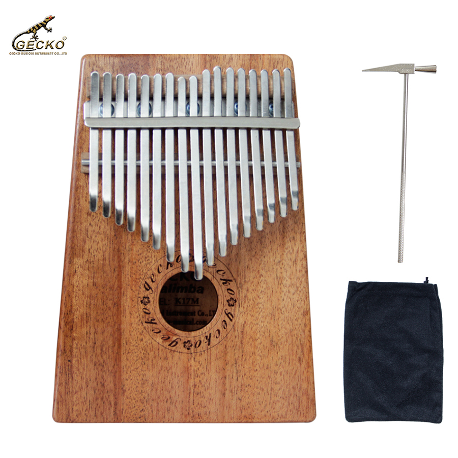 Đàn Kalimba 17 Phím Gỗ Mahogany Gecko K17M