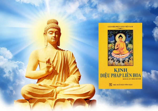 Đức Phật thọ ký rằng: “Người nào đọc tụng, thụ trì Kinh Pháp Hoa là người ấy đã tự trang nghiêm mình bằng sự trang nghiêm của Đức Phật. Do đó, được Đức Như Lai mang trên vai Ngài”.