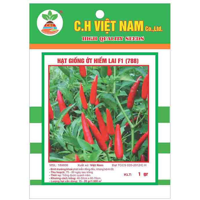 2 Gói Hạt Giống Ớt Hiểm Lai F1