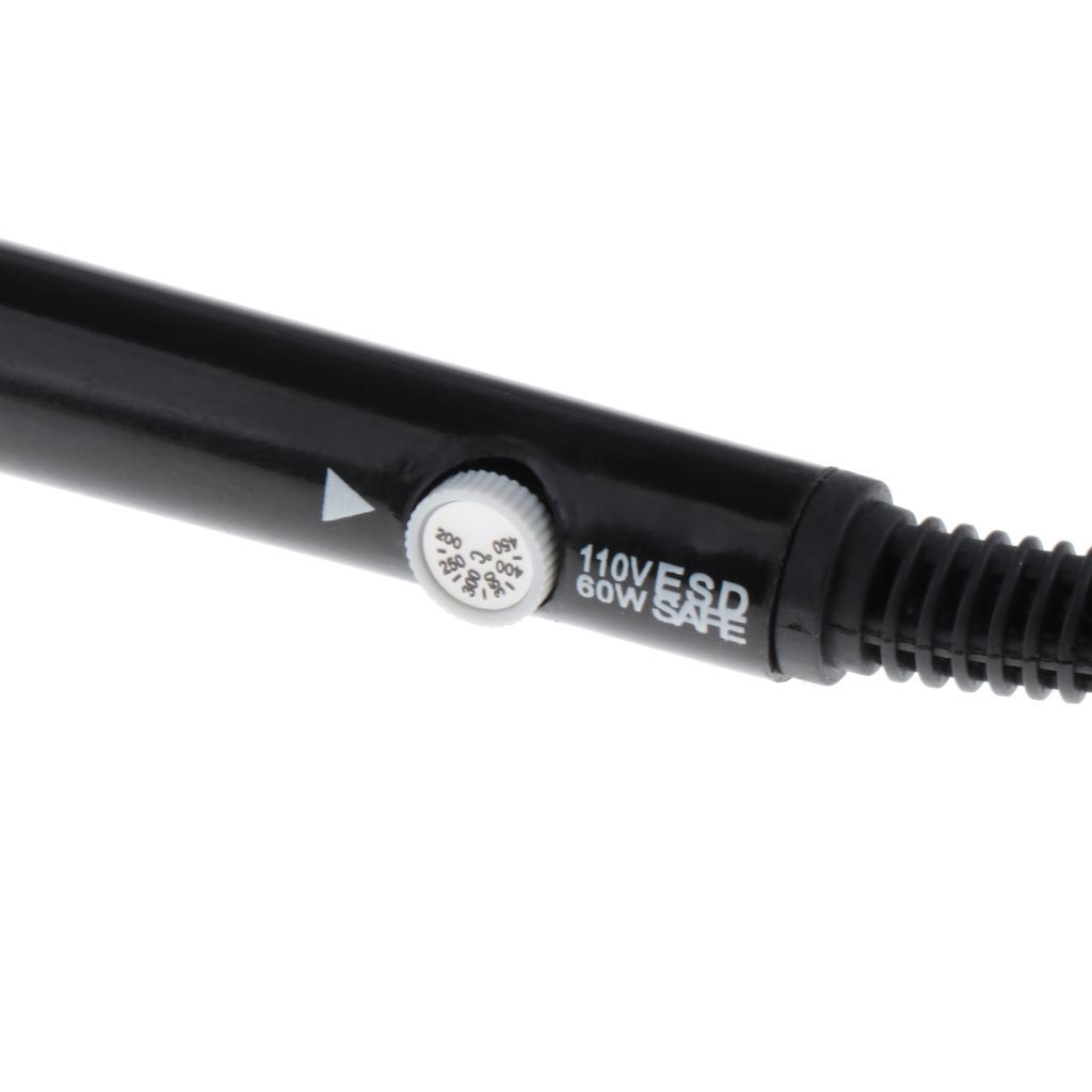 110V Adjustable Temperature Electric Soldering Iron Kit, Welding Rework Repair