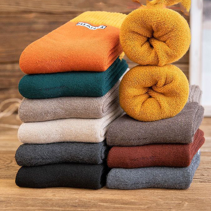 Combo 5 đôi tất Mianxi Unisex lót lông siêu ấm áp giữ nhiệt rất tốt