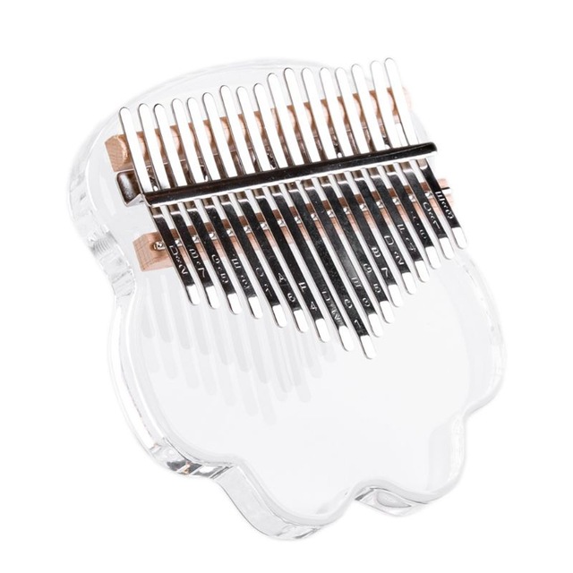 Đàn Kalimba 17 Phím Pha lê Trong Suốt KM-M17  Tặng  (Hộp cứng chống sốc, Búa chỉnh âm, Sticker dán note, Khăn lau, Sách học) và Bông Tắm xơ mướp