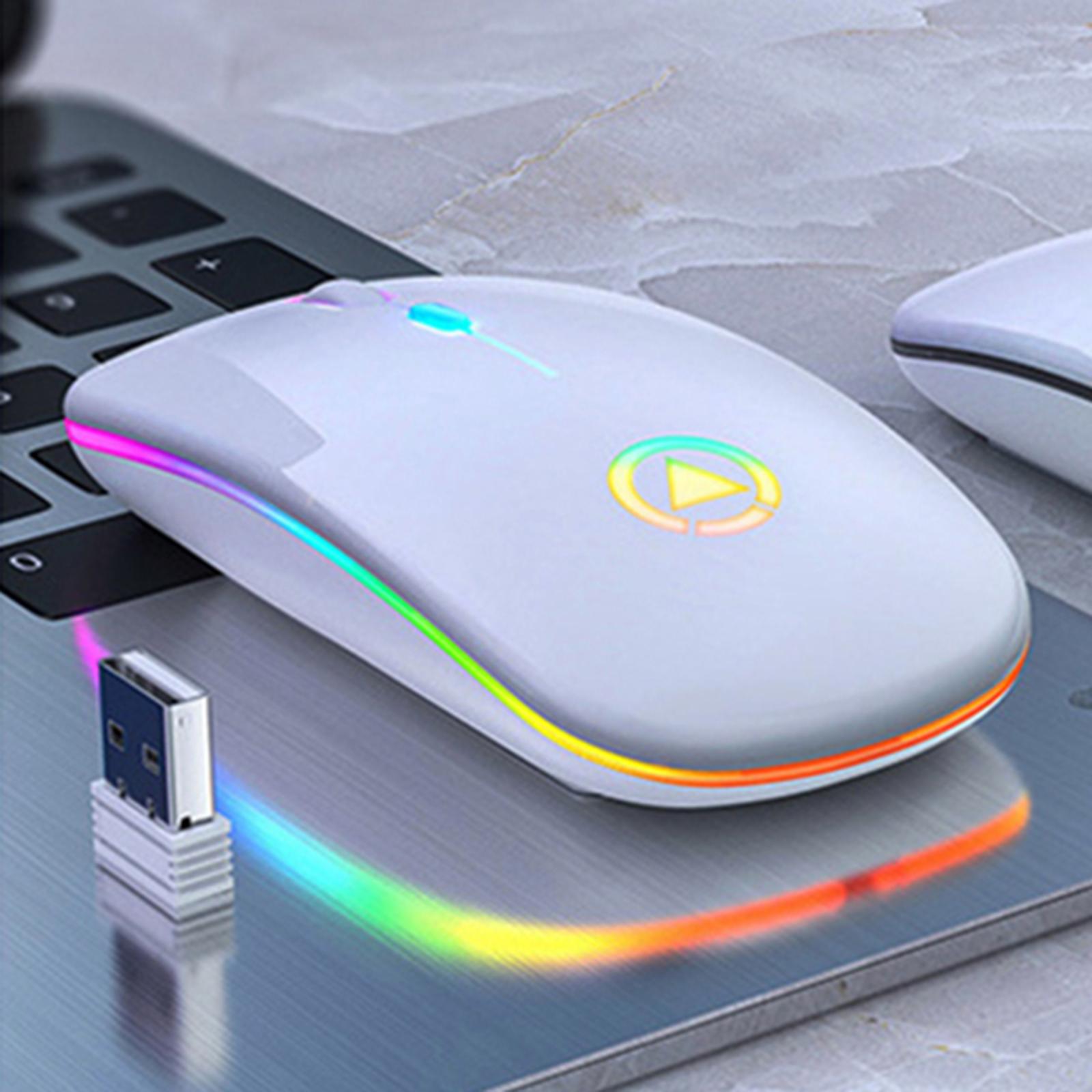 Slim Portable 2.4GHz Wireless Mice Mouse Rechargeable With