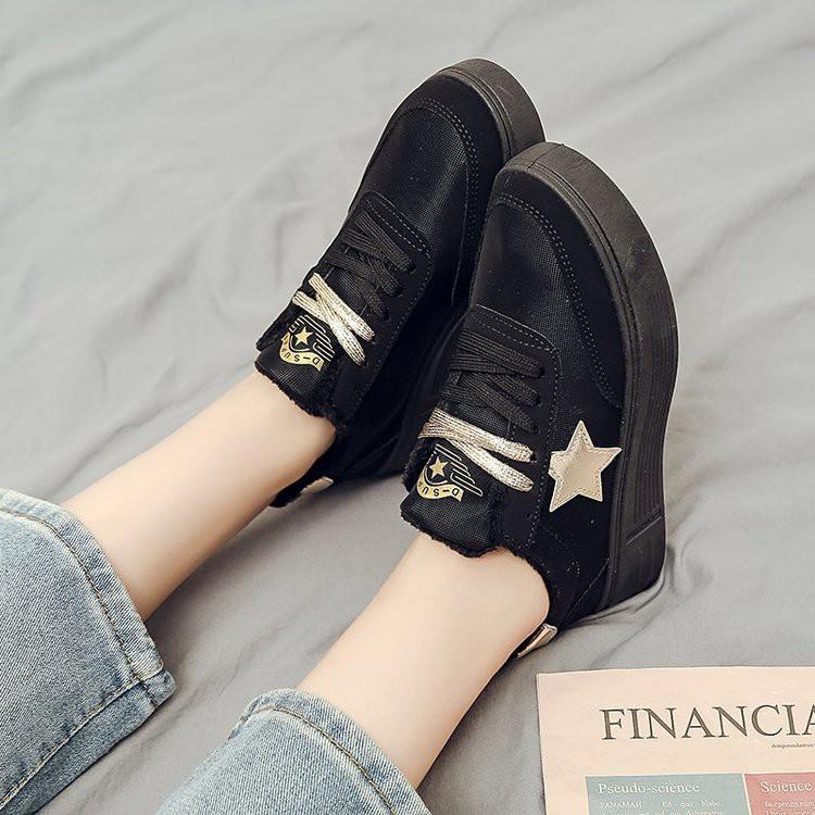 Giày thể thao nữ đế thấp phong cách hàn quốc giày thể thao kết hợp giày thường