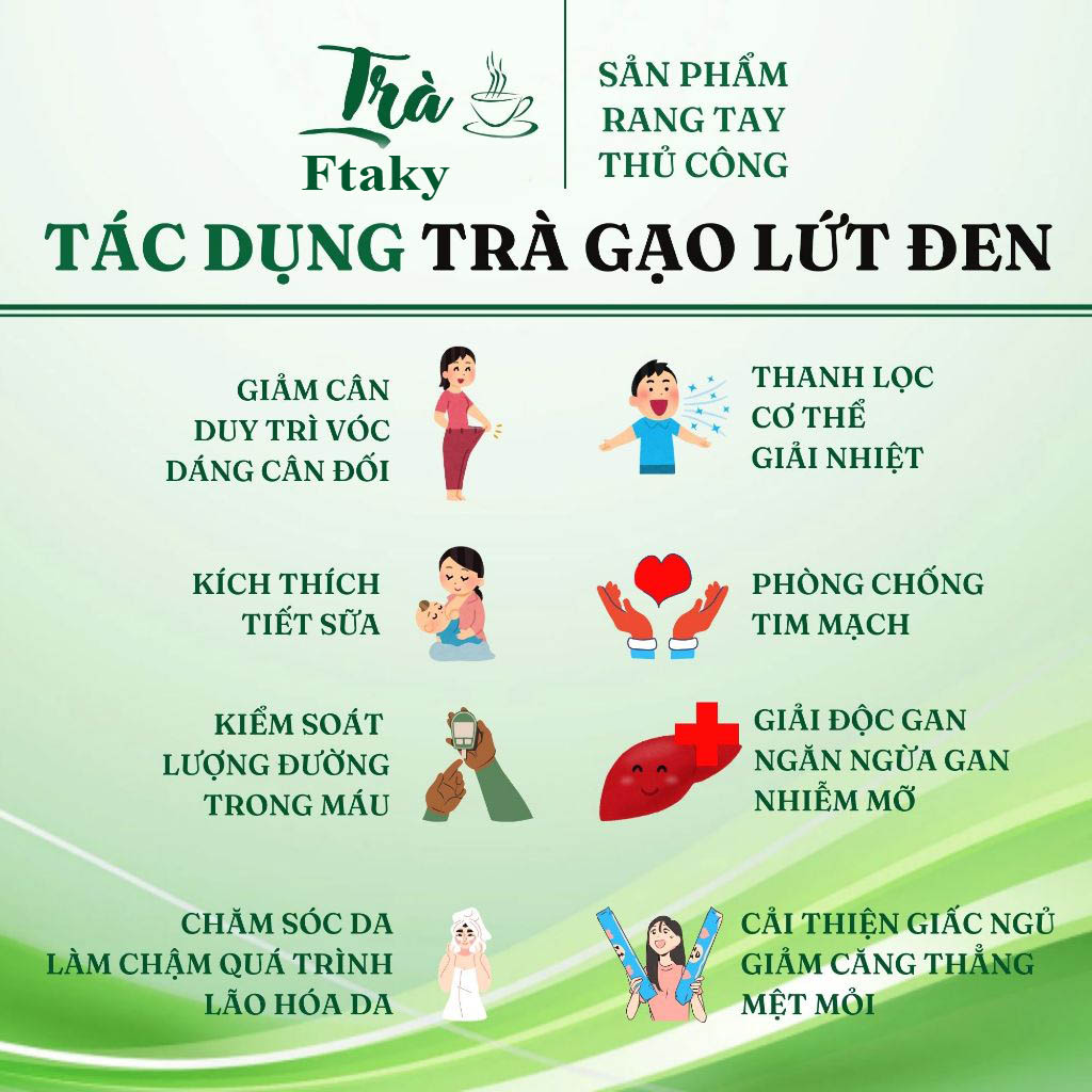 Trà Gạo Lứt Đậu Đen Túi Lọc Sao Thơm, Hỗ Trợ GiảmCân, Làm Đep Da, Chống Lão Hoá, Tiểu Đường