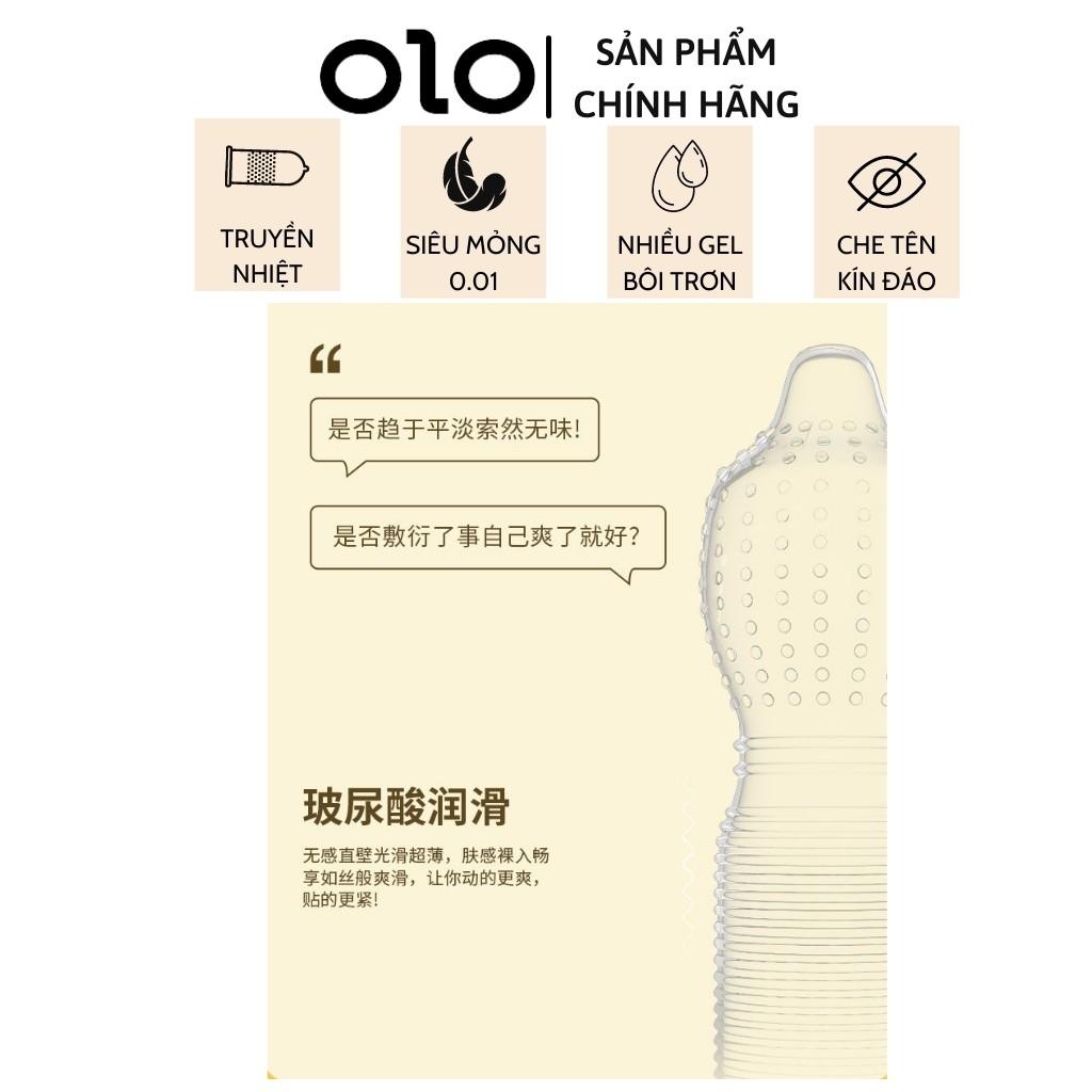 Bao cao su OLO ống phật performa Gân gai, Siêu mỏng, Kéo dài thời gian - Hộp 10 bao