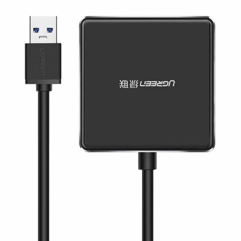 Ugreen UG20787US168TK 1M màu Đen Bộ chia HUB USB 3.0 sang 4 USB 3.0 hỗ trợ nguồn 5V - HÀNG CHÍNH HÃNG