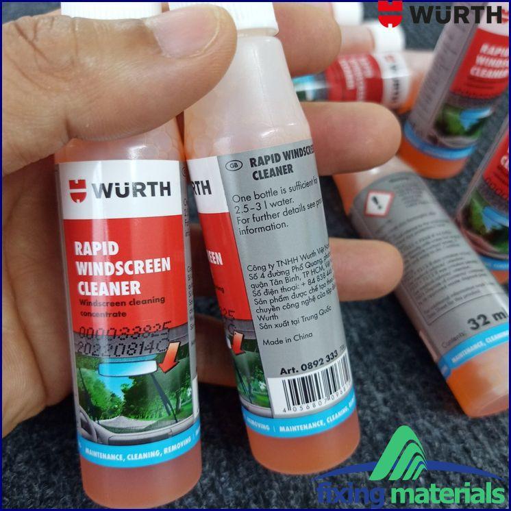 Dung dịch pha nước rửa kính xe oto WURTH Rapid WindScreen Cleaner (32ml/1 lọ)