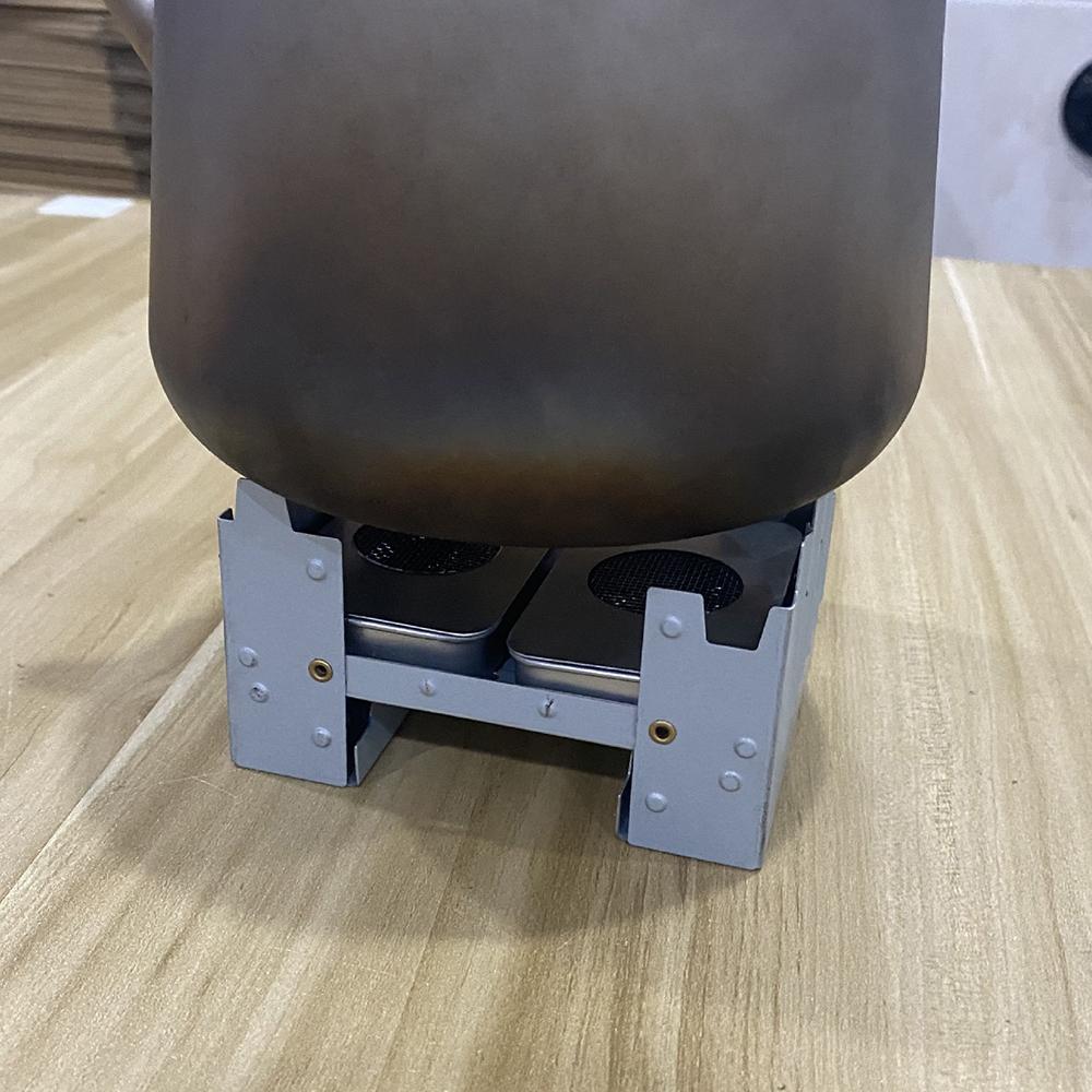 Bếp bằng thép không gỉ ngoài trời với chai mini bỏ túi tiện dụng
