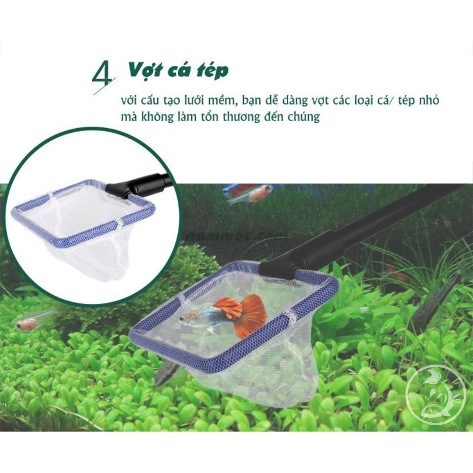 Bộ Vệ Sinh Bể Cá Đa Năng 5 trong 1 | Vợt - Vệ Sinh - Cọ - Làm Sạch Bể Cá Cảnh, Thuỷ Sinh